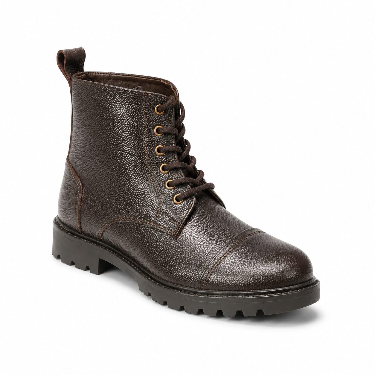 delvoro Men's Rich Quality|Premium|Breathable|Mild Leather Genuine Leather Lace up Ankle Boot's-picture-17