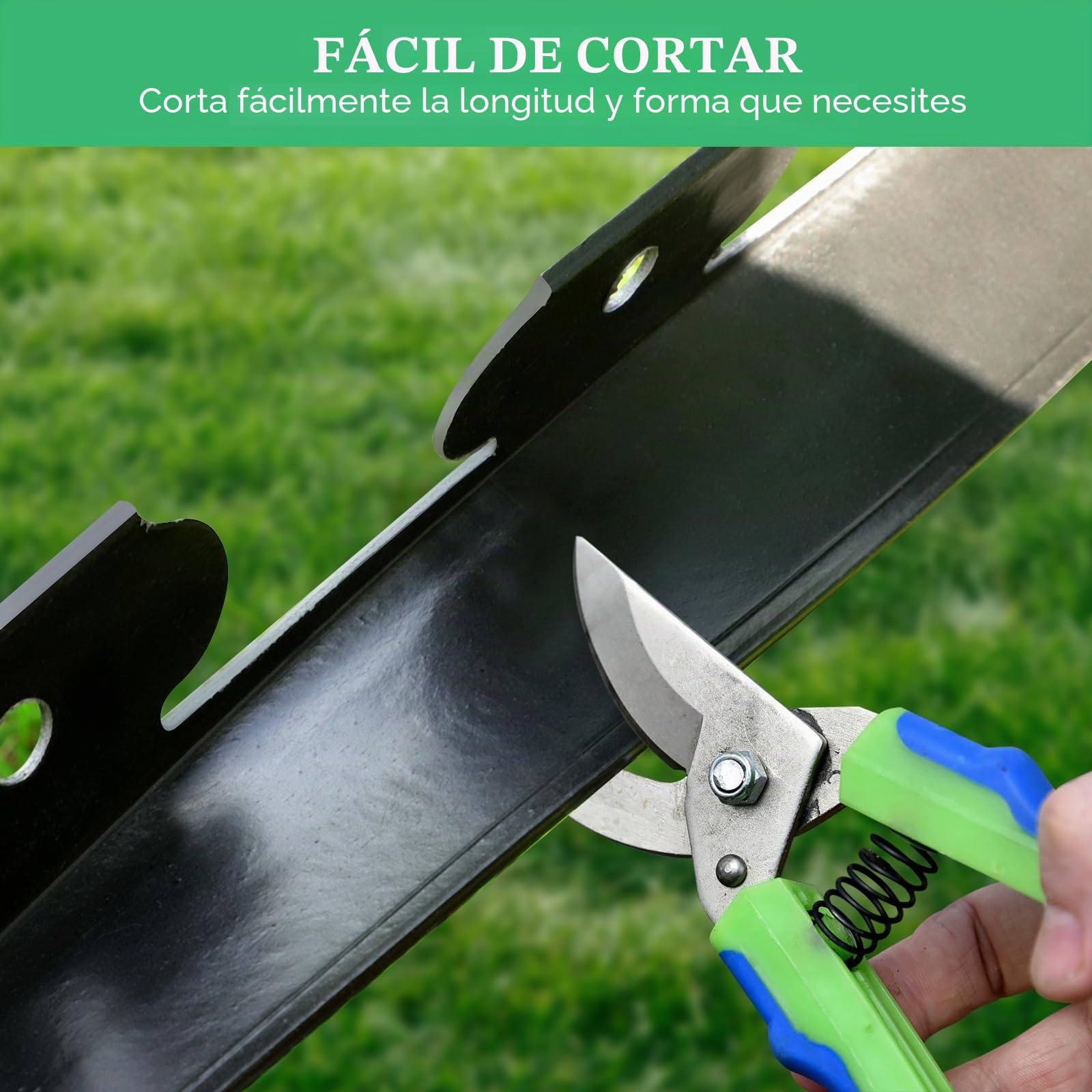 Omdekor Borde flexible de plástico para bordes de jardín, 15 m x 10 cm de altura, con 75 anclajes de tierra, borde de arriates, juego para listones de borde de jardín
