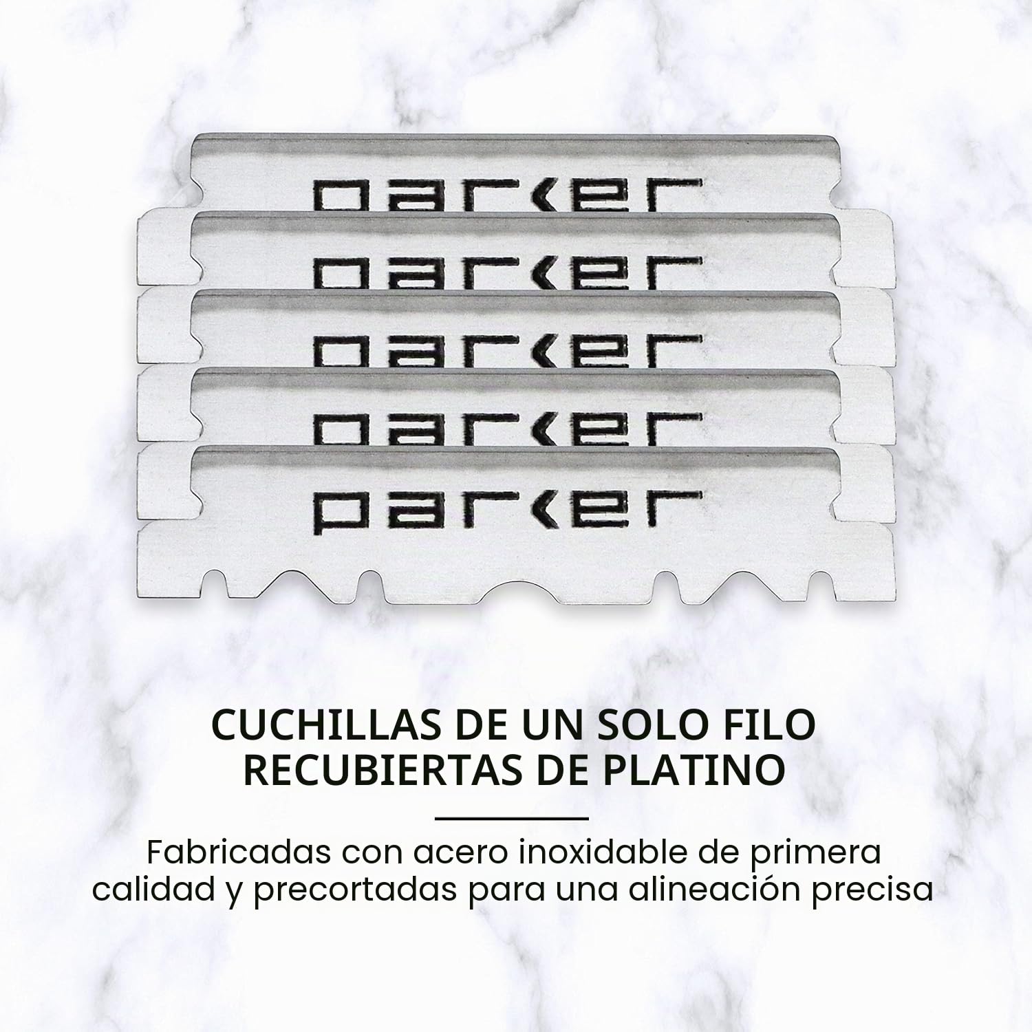 Parker Safety Razor Parker Rosewod mango de madera profesional peluquero maquinilla de afeitar recta y 5 hojas - Nuevo 2019 Palo de rosa
