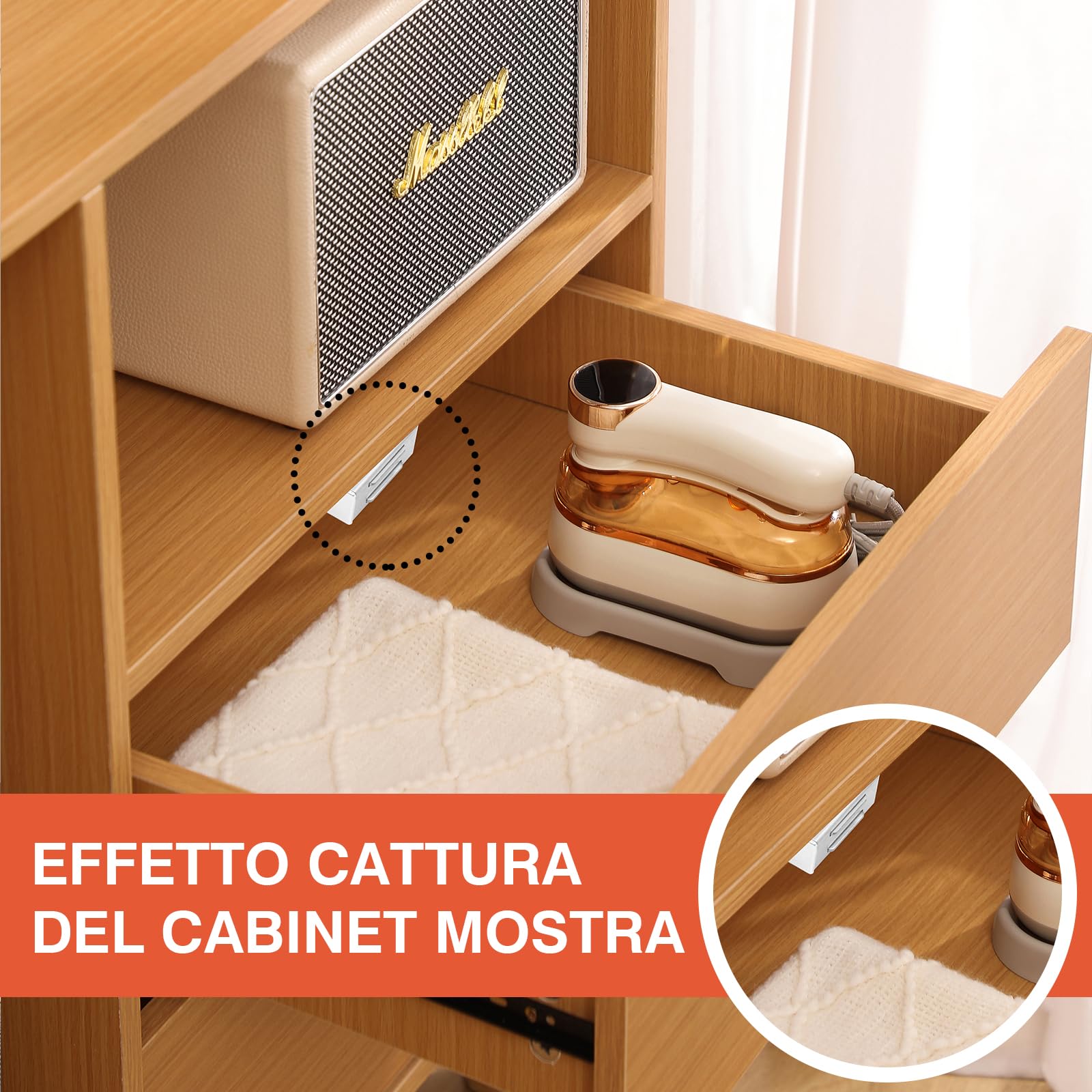 VEGCOO 6 Pezzi Calamite per Mobili Chiusura, Chiusura Magnetica Porta Inox Forte, Serratura Magnetica Potenti Adesivo per Porta, Cassetti, Cucina e Bagno (30 mm)