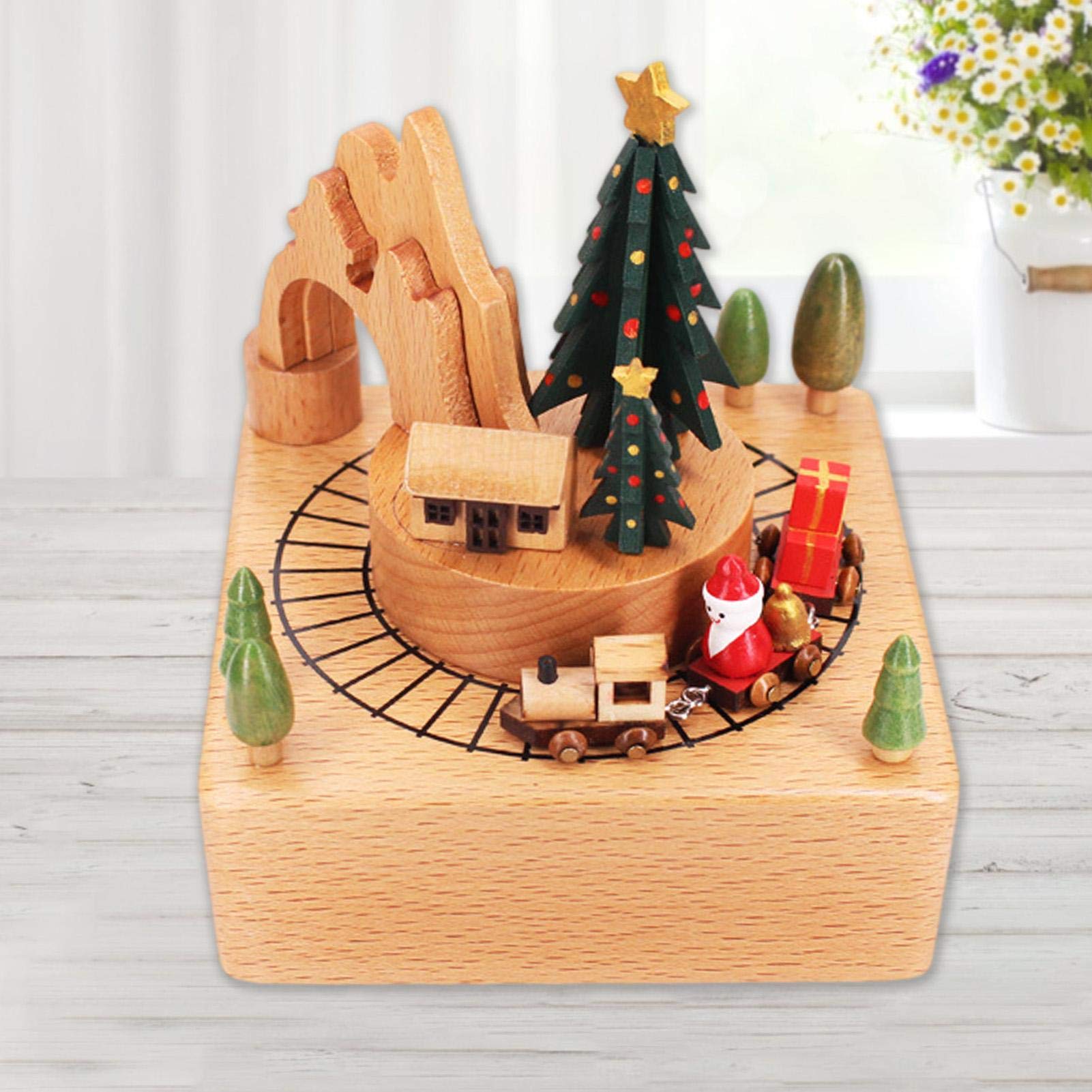 Amazon.co.jp: クリスマスツリーオルゴール-木製オルゴール