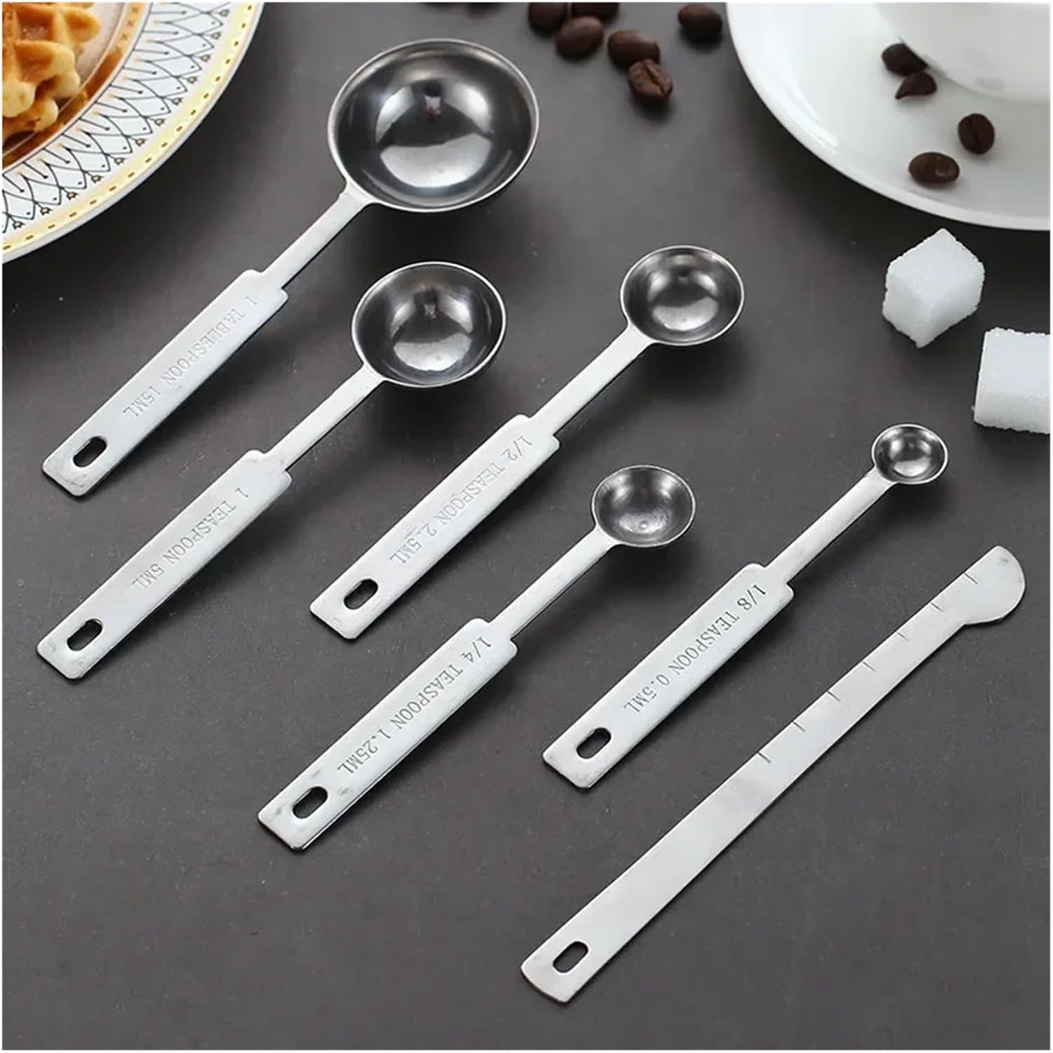 Measuring Cups Stackable Kitchen Spoon Set Stainless Steel And Spoons(10Pcs)