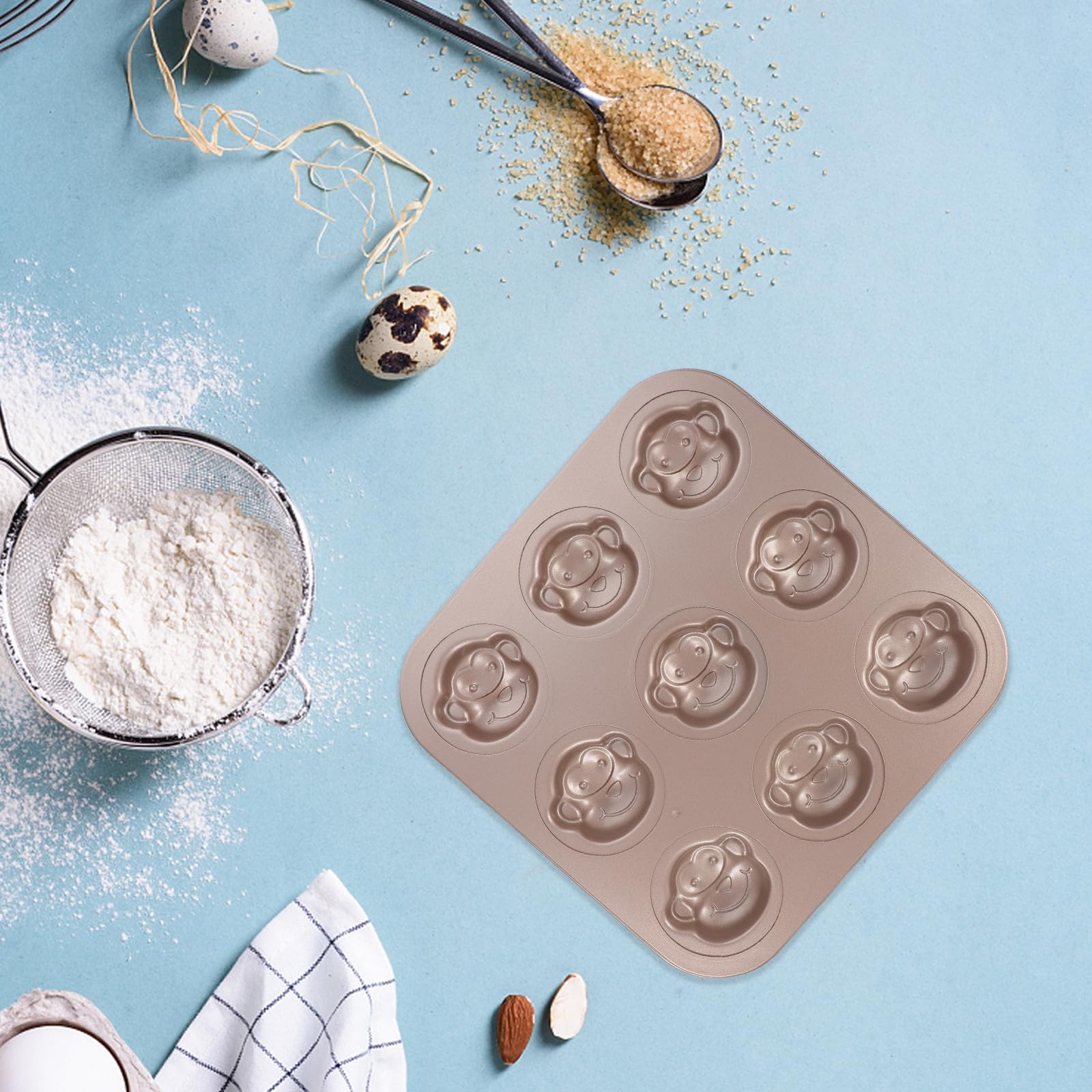 Molde Forma de Mono para Hornear Antiadherente de Acero al Carbono y Resistente a Altas Temperaturas, Adecuado para Hacer Pasteles y Postres en Casa