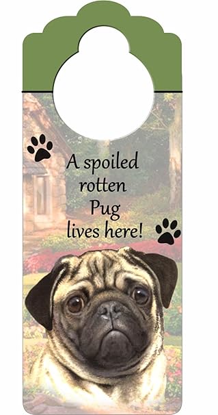 Pug Wood Sign