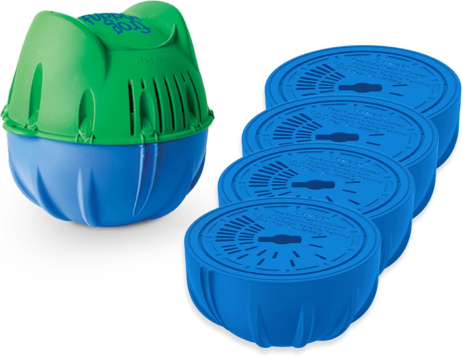 Flippin FROG Floating Sanitizer System for Pools 2,000 to 5,000 Gallons - Prefilled Floater with Sanitizing Minerals and Chlorine for Easy Pool Treatment & Maintenance - 4 Month Bundle
