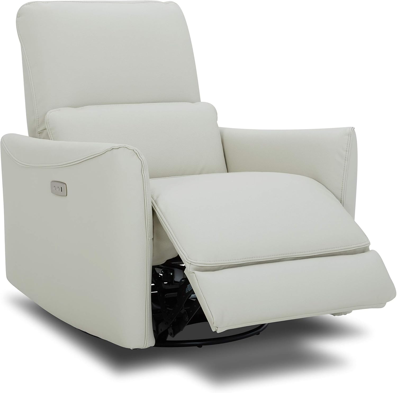 CHITA Power Recliner Swivel Glider，Upholstered Faux Leather Living Room