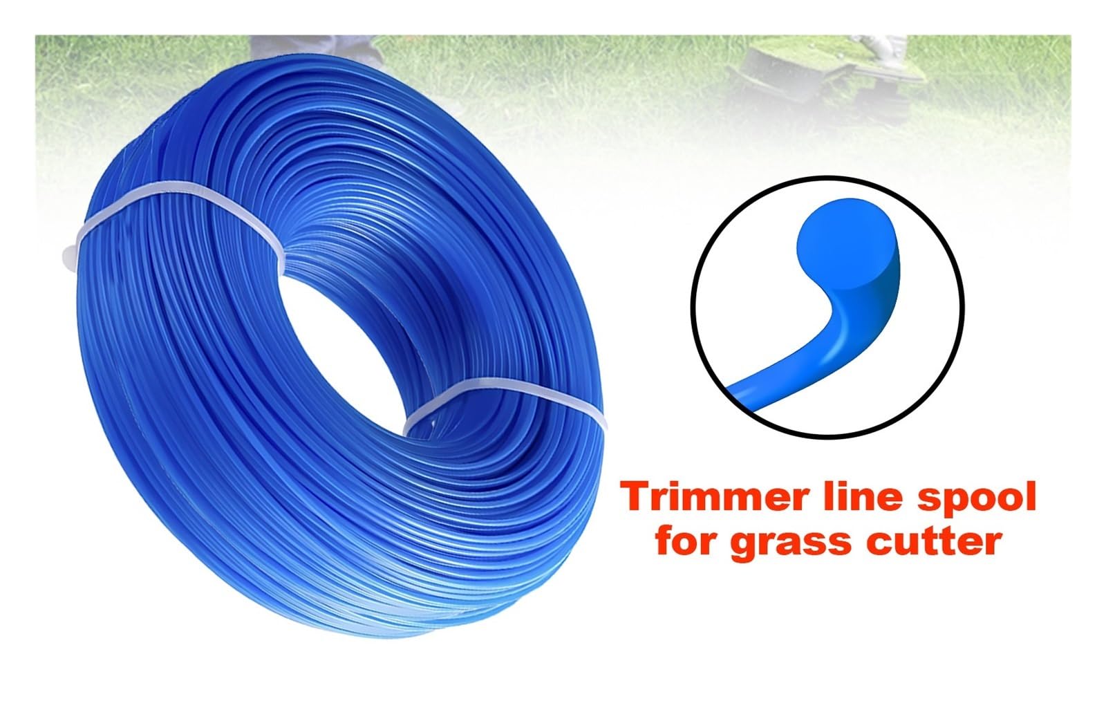 Filo Tondo in Nylon per Tosaerba e decespugliatore, 100M