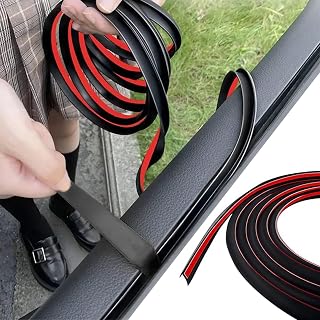 Car Window Seal Rubber Strip, 13Ft Automotive Door Edge V-Shape Self Adhesive Silent Seal Trim Strip, Window Protector Waterproof & Soundproof Weather Draft Gasket with Installation Tool