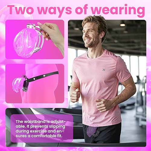 Miniatura 6 de Jaula de castidad de silicona masculina  4 tamaños de anillos de aplicación flexible, 2 tipos de jaula de pene cómoda, 3D realismo micro jaula de