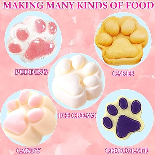 Miniatura 3 de 2 moldes de silicona para patas de gato, antiadherentes de grado alimenticio, moldes de silicona para golosinas, moldes de silicona para patas,
