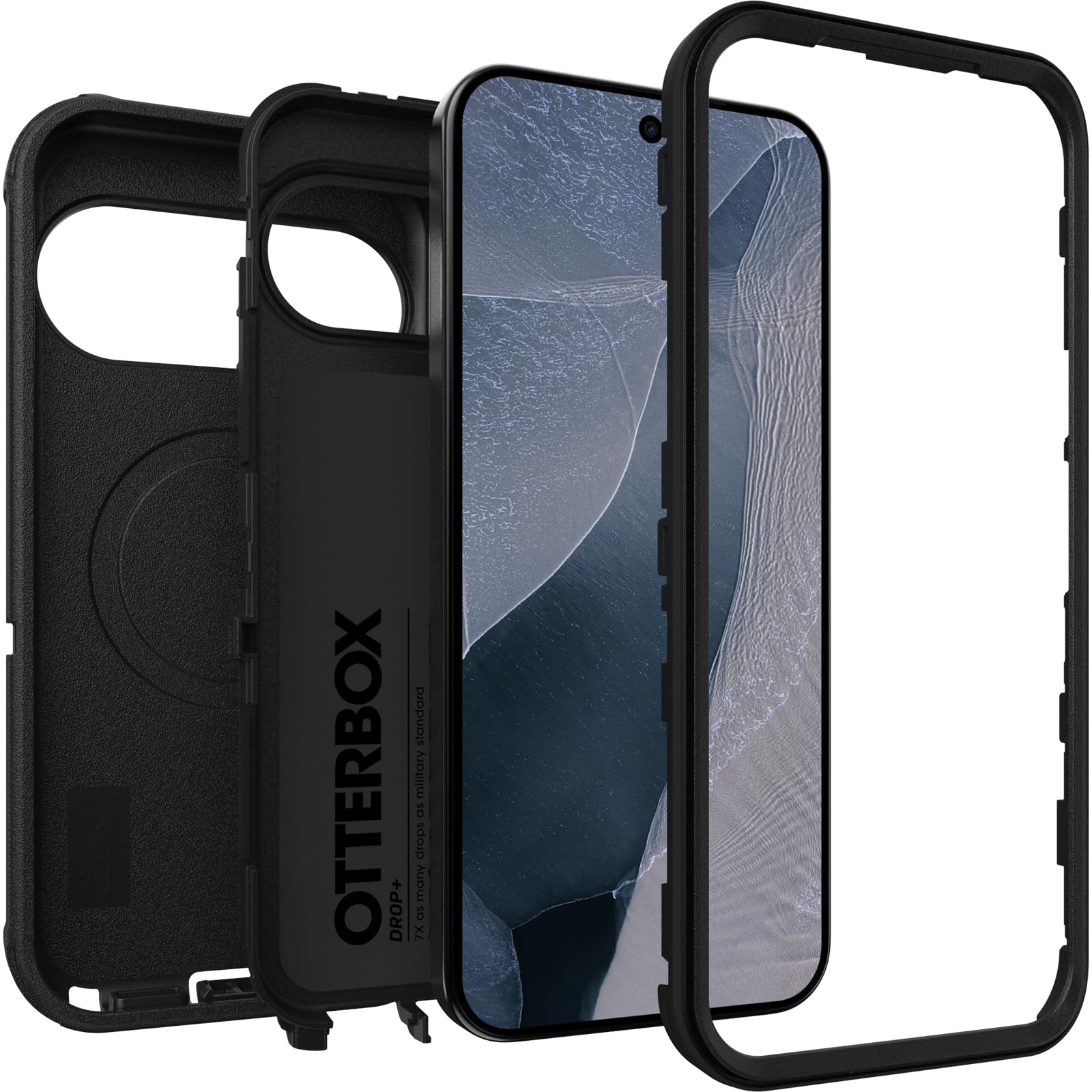 OtterBox Cover Defender Pro Pixelsnap per Pixel 11 Pro XL, Nero | Custodia protettiva antiurto, a prova di caduta, protezione estrema, con magneti, testata 7x norme MIL-STD 810G
