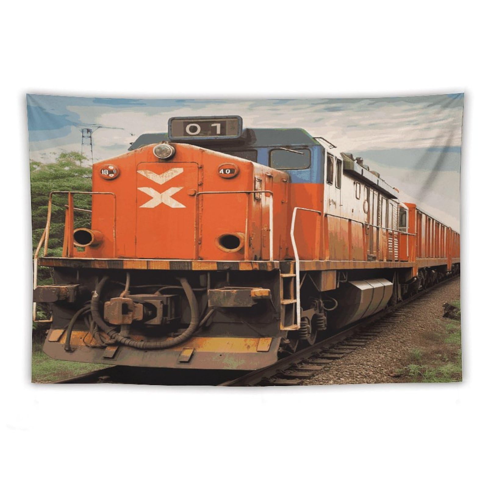 LDGSUPH Train Tapestry Wall Hanging Decor Anti-fading Aesthetic Wall Tapestries Fashion Wall Blanket Decor Modern Wall Art Tapestry for Bedroom Home Decor 40"x60"