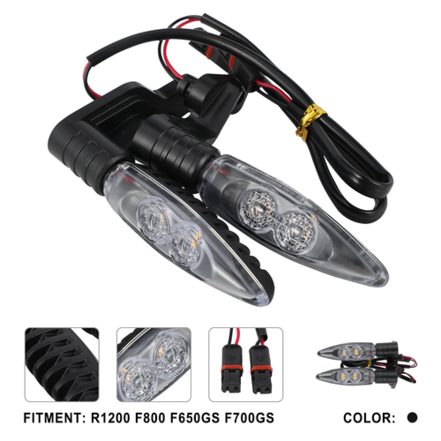 Indicadores Motocicleta Luces de señalización de Giro Indicadores Traseros Indicadores de lámpara de luz para Parpadeo para BMW R1200GS R1250GS F800 F650GS F700GS
