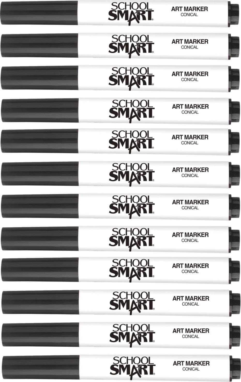 Crayola Washable Markers Black (12ct), Kids Broad Line