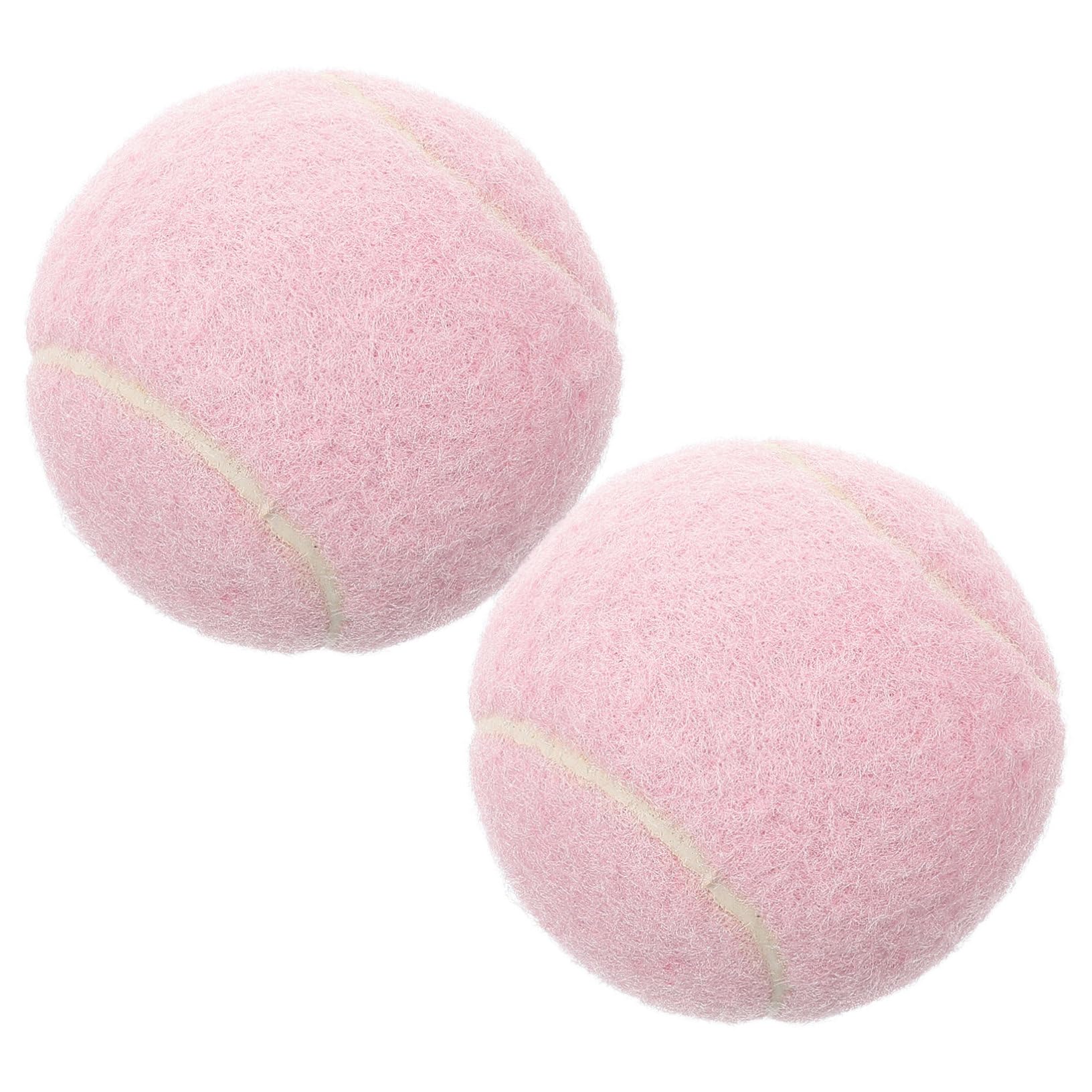 KOMBIUDA 2Pcs Rubber Tennis Balls for Beginners Training Tennis Balls for Practice Lightweight Easy to Handle for Young Female Players for Skill Development