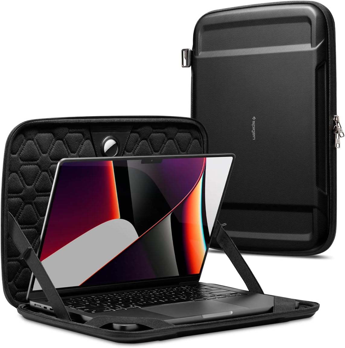 Rugged Armor Pro Case MacBook 16-Inch Pouch Compatible with MacBook Pro/Air M5 Pro/Max (2026), M5/M4/M3/M2/M1 A3403 A3186 A2991 A2780 A2485 A2141 - Black