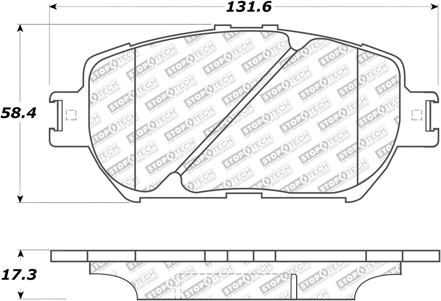 StopTech 305.09081 Street Select Brake Pads with Hardware