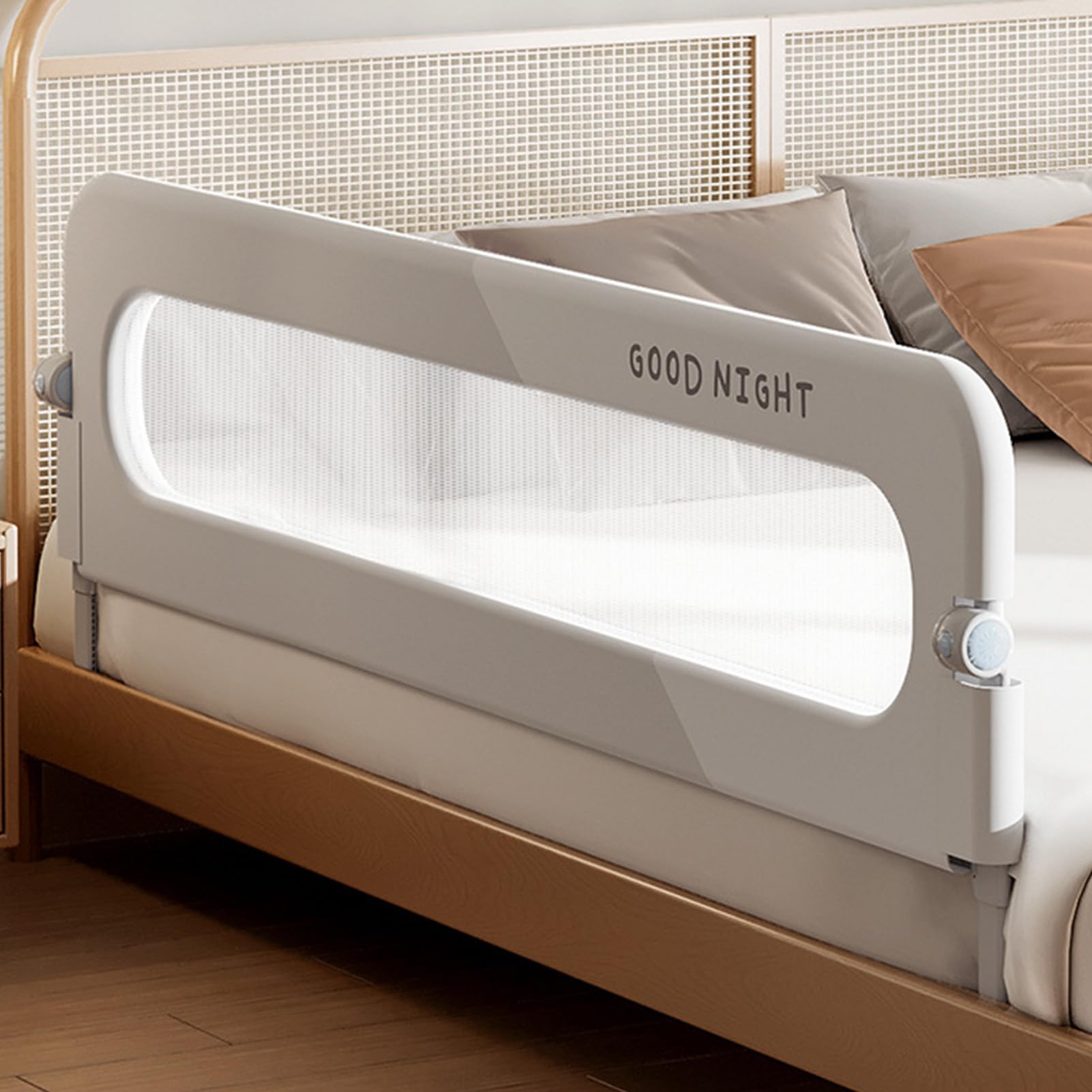 Barandilla de cama para bebé, 2 m, plegable, portátil, protector de barandilla de un solo lado, para el hogar, viajes