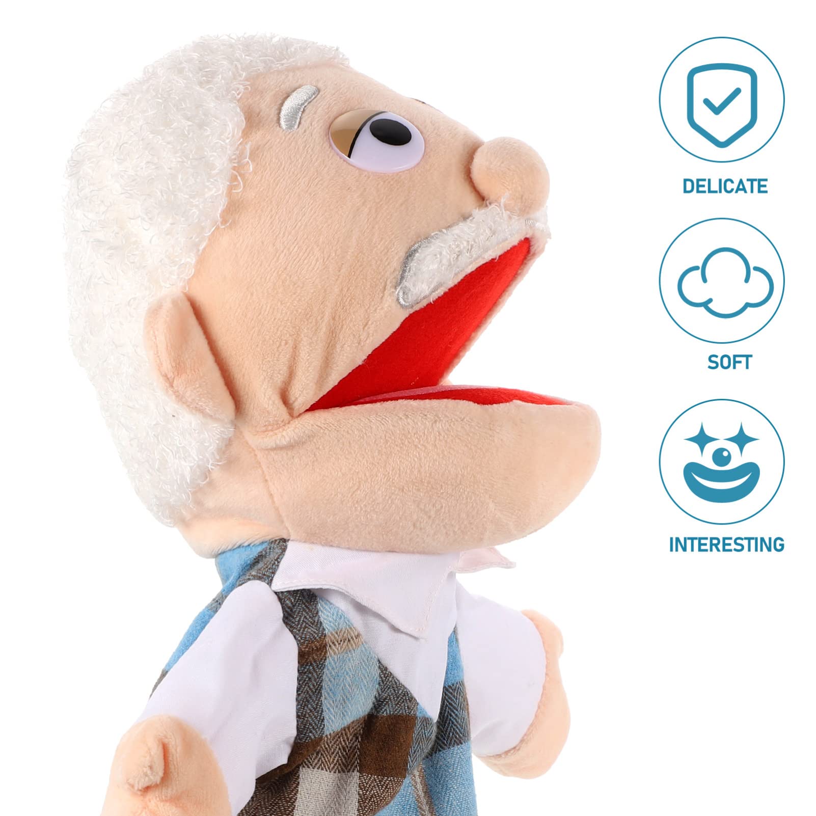 Alipis Marioneta De Mano Abuelo Marionetas De Miembros De La Familia con Móvil Marioneta De Mano De Felpa Juguetes para Juego De Imitación Accesorios De Narración Juguetes