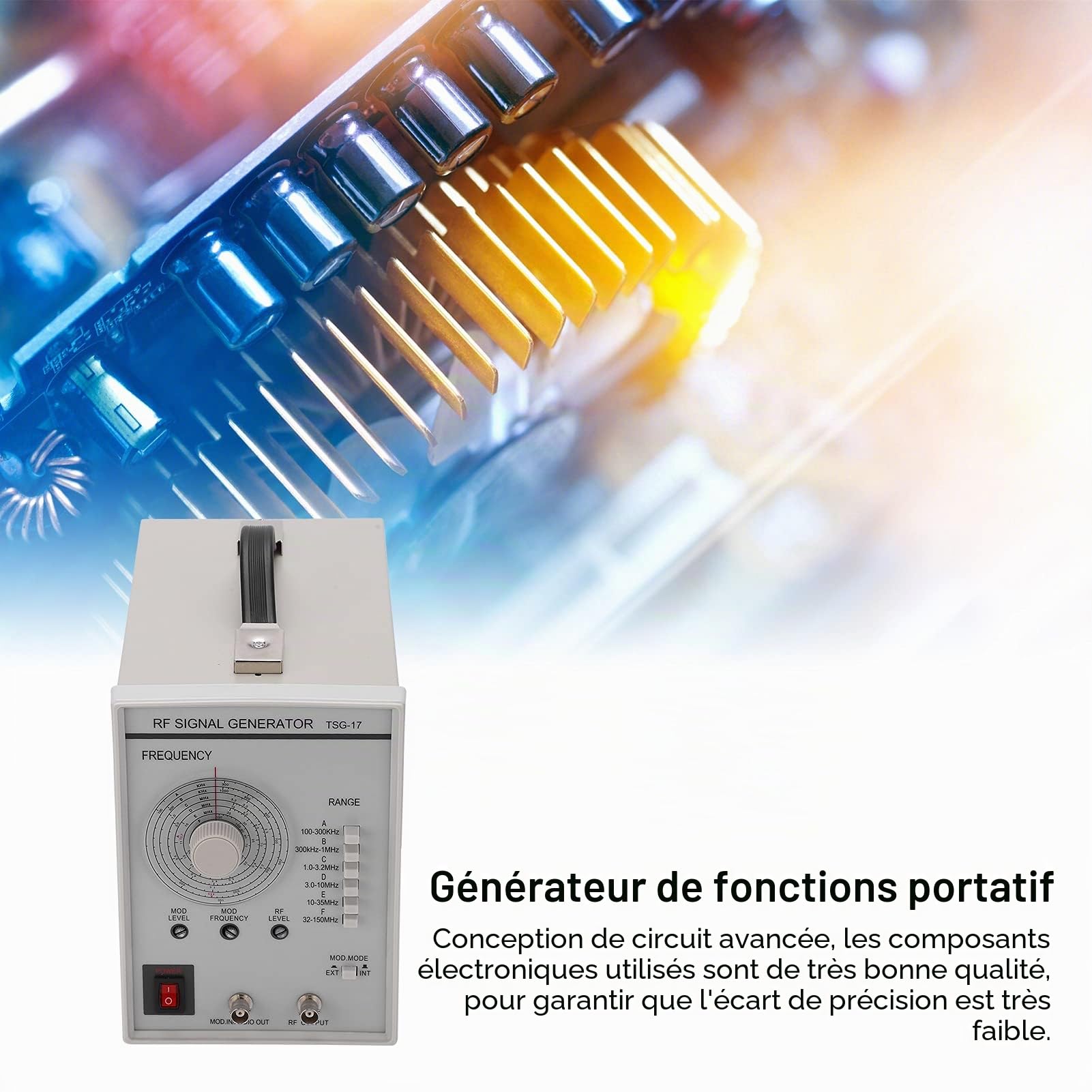 Générateur de Signaux TSG-17 100KHz-150MHz Générateur de Fonctions EU 10A-18A 250V Oscilloscope Numérique Haute Fréquence avec Faible écart de Précision