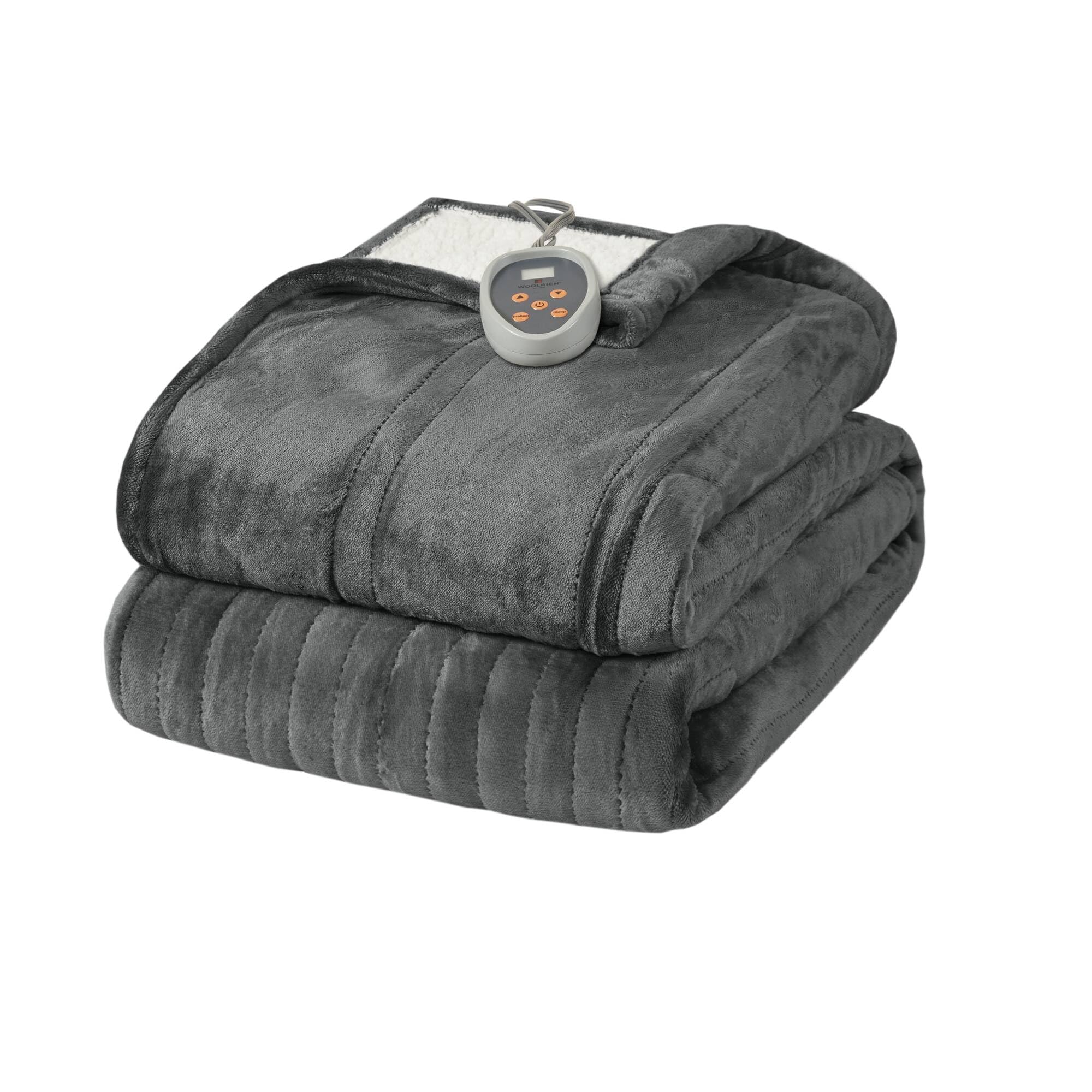 WOOLRICH ブランケット Amazon.com: Woolrich Heated Plush to Berber Electric Blanket