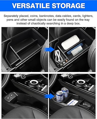 Miniatura 3 de Autorder Organizador de consola central para Kia EV6 2022 2023 2024 2025 2026 Accesorios Caja de almacenamiento para reposabrazos Bandeja de