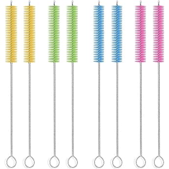 Straw Cleaning Brush 20 cm Straw Brush 10 mm Bristles Pack of 8