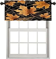 Vista 861 de Cenefas de cocina modernas con patrón de cobre marrón dorado para ventanas, cenefas opacas abstractas de marcas de arañazos y cortinas opacas