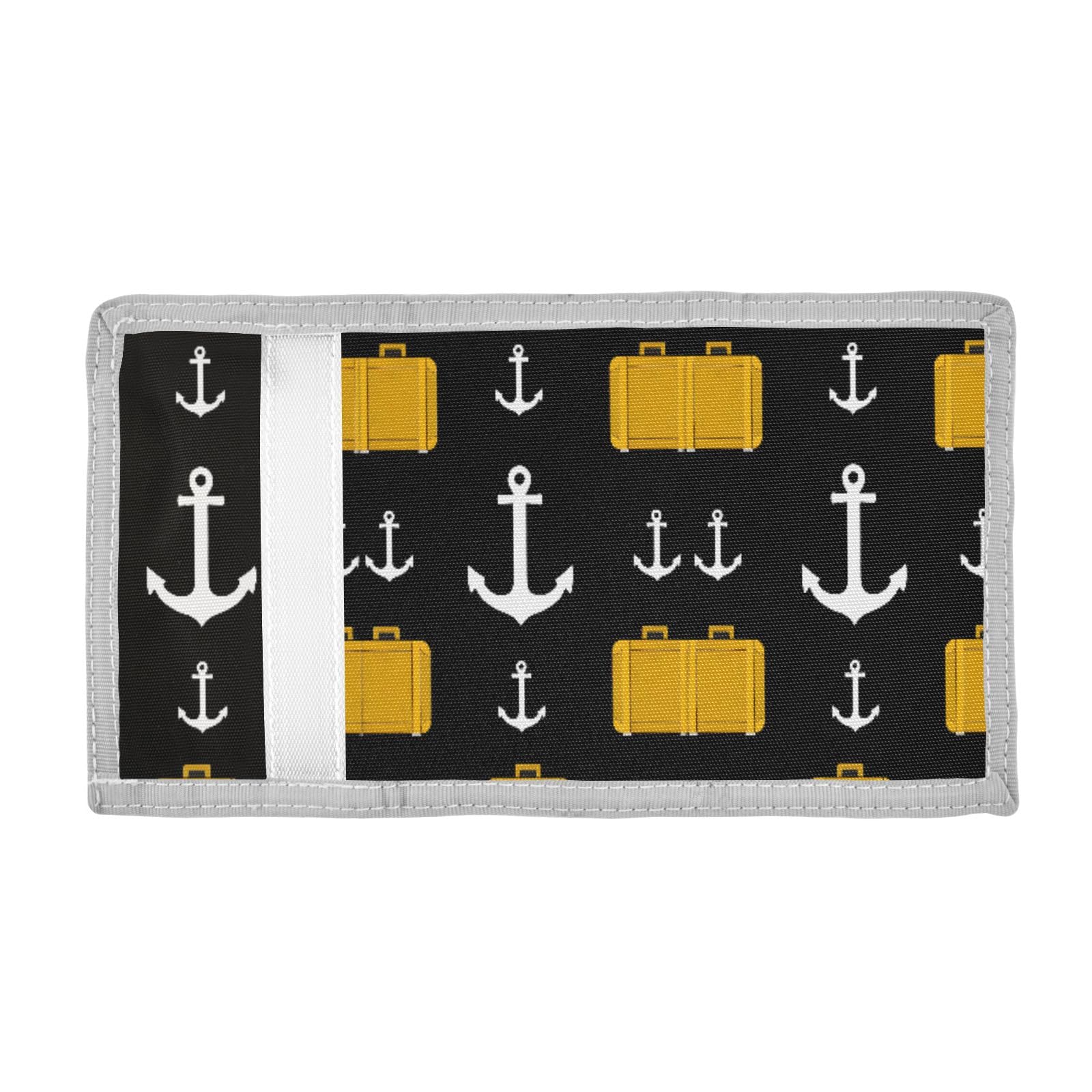 ALAZA Kids Wallets for Boys Girls Toddler Trifold Wallet Children Small Black Luggage with Zipper Coin Pocket