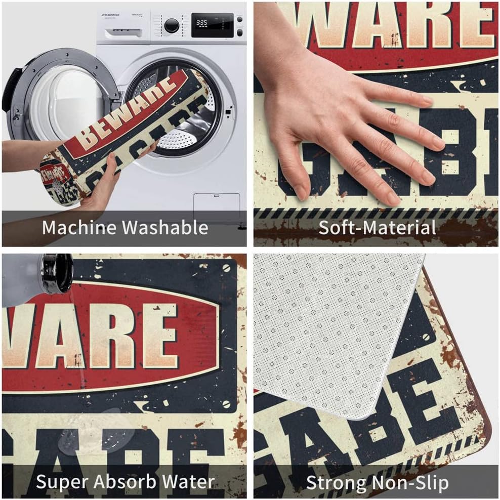 Outdoor Door Mats for Outside Entry Beware of Gabe Rug Small Outdoor Mat Welcome-Ish Front Door Sign(65X90CM)