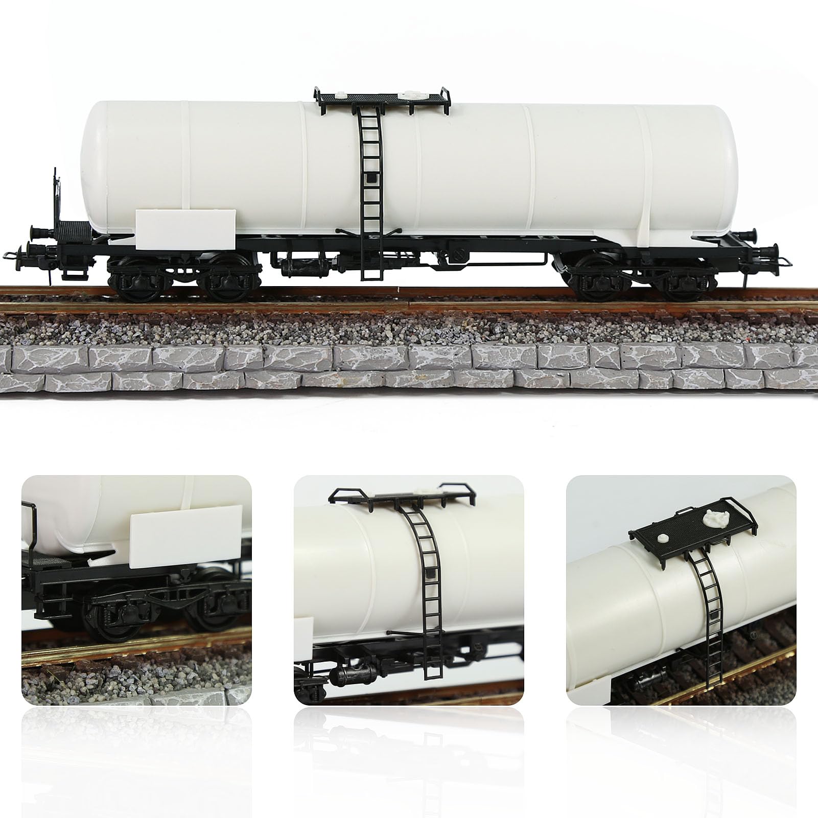 Evemodel 1 jeu de piste H0 1:87 - Modèle non moulu - Train - Camion à chaudière - Accessoires adhésifs