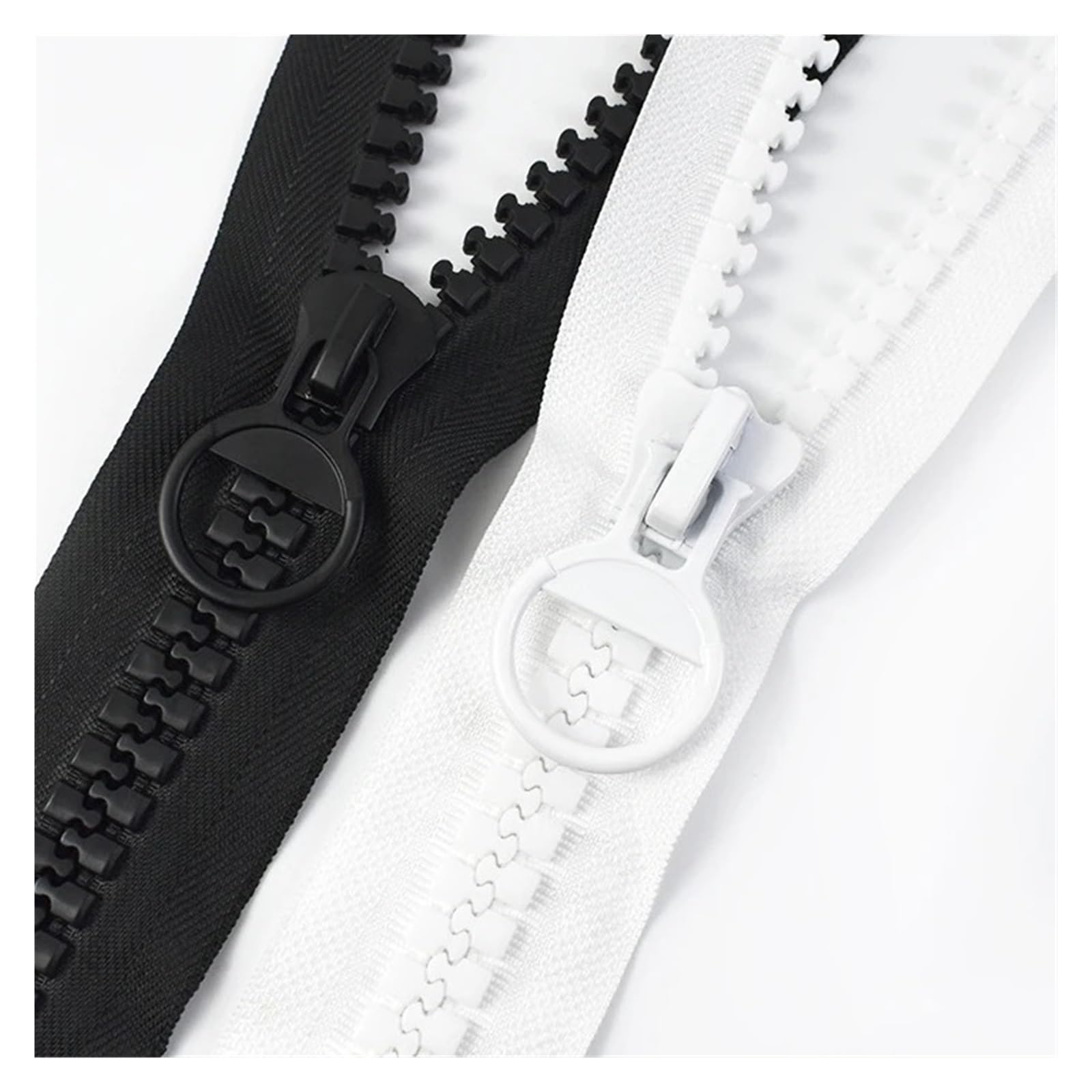 Chiusure Lampo Resina 20# 60/75/80/100/150/200cm Extra Large cerniera in resina piumino giacca cerniere Open-End accessori di riparazione zip sostituibili(Black,400cm)