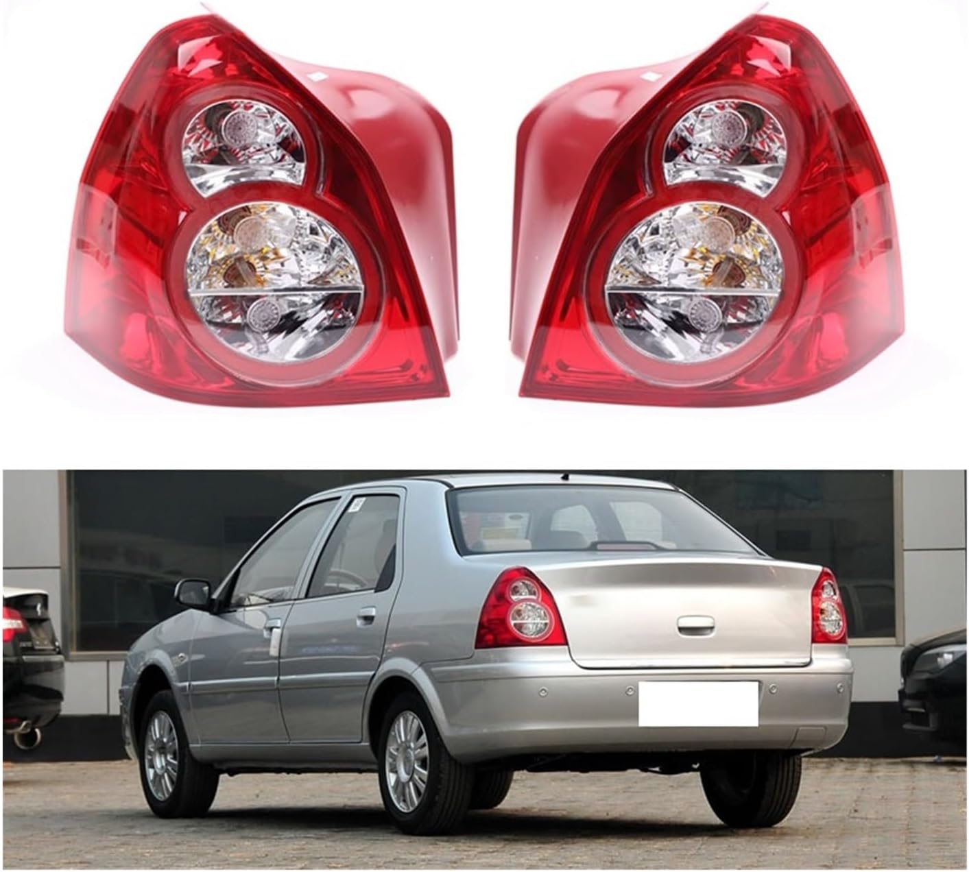 Compatible For Citroen C-Elysee Sedan 2008 2009 2010 2012 2013 Car Tail Light Rear Bumper Turn Signal Brake Lamp Housing Taillamp With Bulb(Only Right)