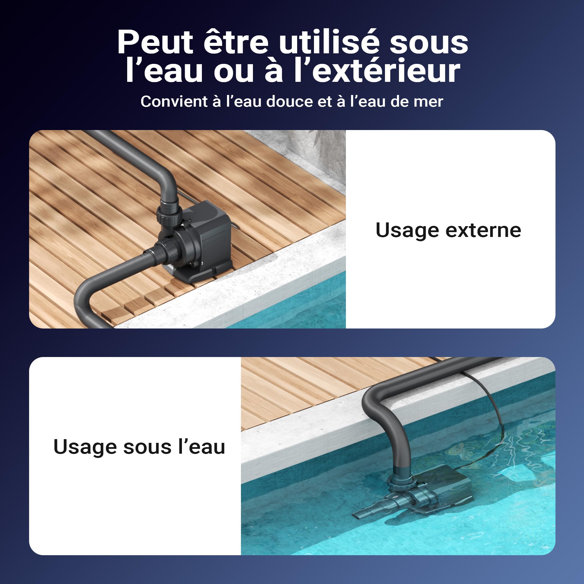 SunSun Pompe piscine CPP-12000 MAX-ECO 100 W – Débit 12000 l/h – Hauteur refoulement 6,5 m – Pompe de filtration et de circulation pour Filtre Eau – Pool Whirlpool Bain remous Jardin