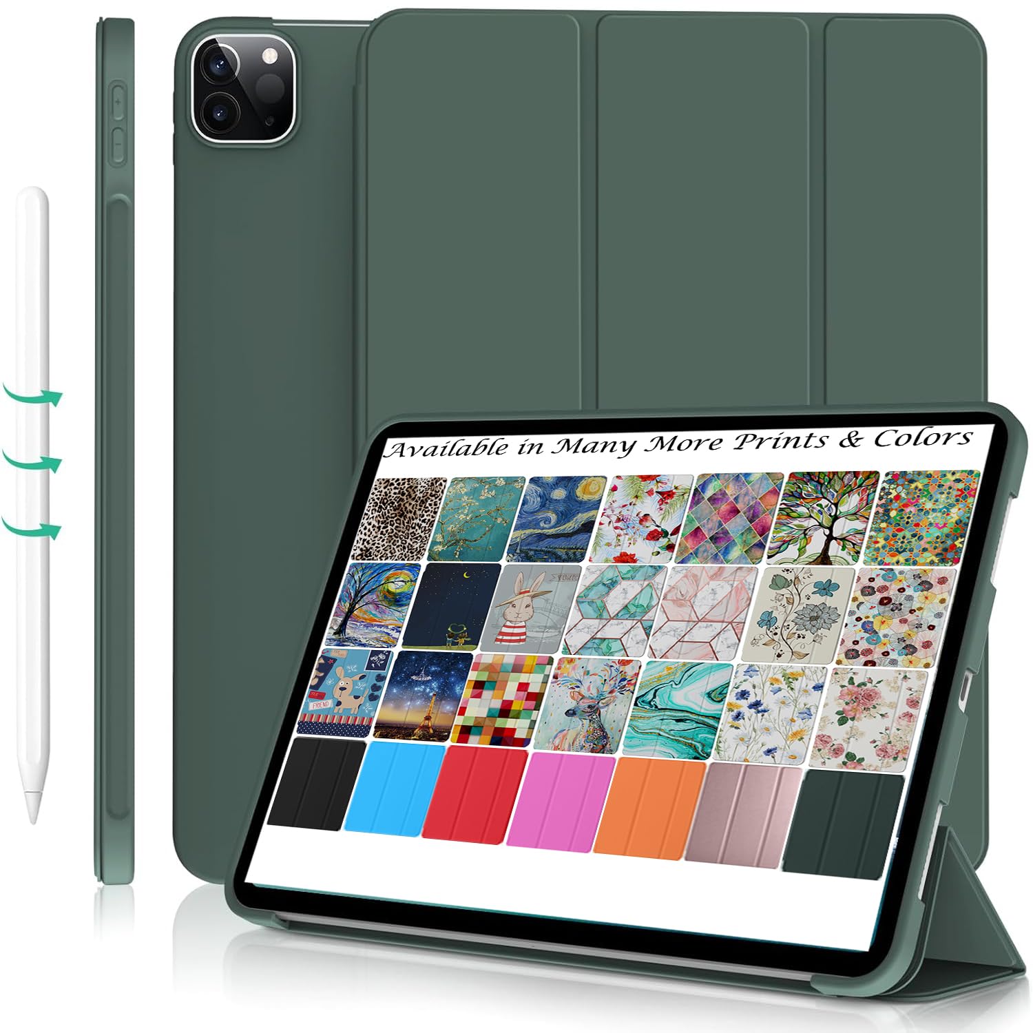 DuraSafe Cases for iPad PRO 11 2 Gen 2020 [ PRO 11 Inch 2nd ] A2228 A2068 A2068 MY232HN/A MY252HN/A MY332HN/A Protective Durable Shock Proof Supportive Magnetic Dual Angle Stand Cover - Dark Green (B09MKV6CYZ) Amazon Price History, Amazon Price Tracker