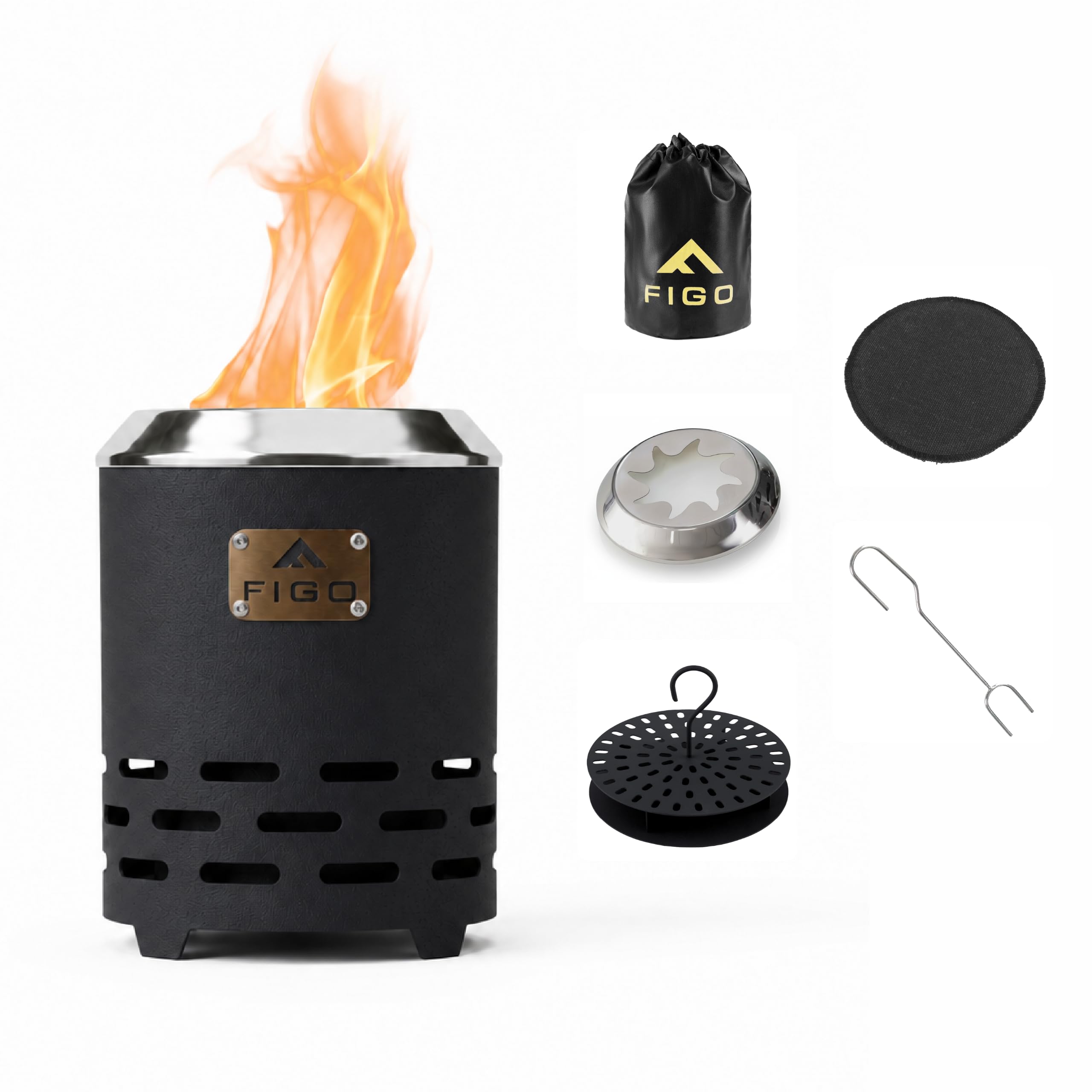 Amazon.com : FIGO Vesta XL 9 Inch Cast Iron Smokeless Tabletop
