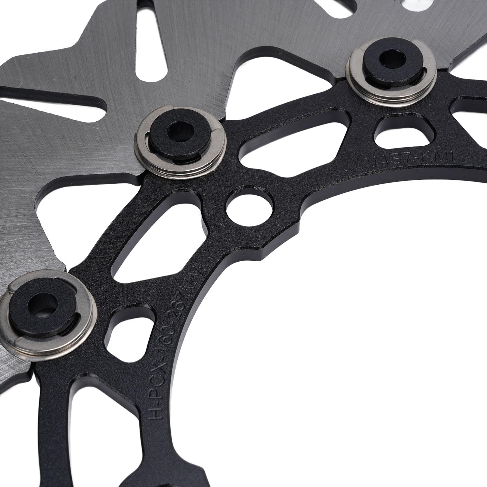 Ausla Disco Freno Anteriore per Moto, Diametro 300mm, Disco Freno Flottante in Acciaio Inossidabile CNC per ADV350 2017 2025 (BLACK)