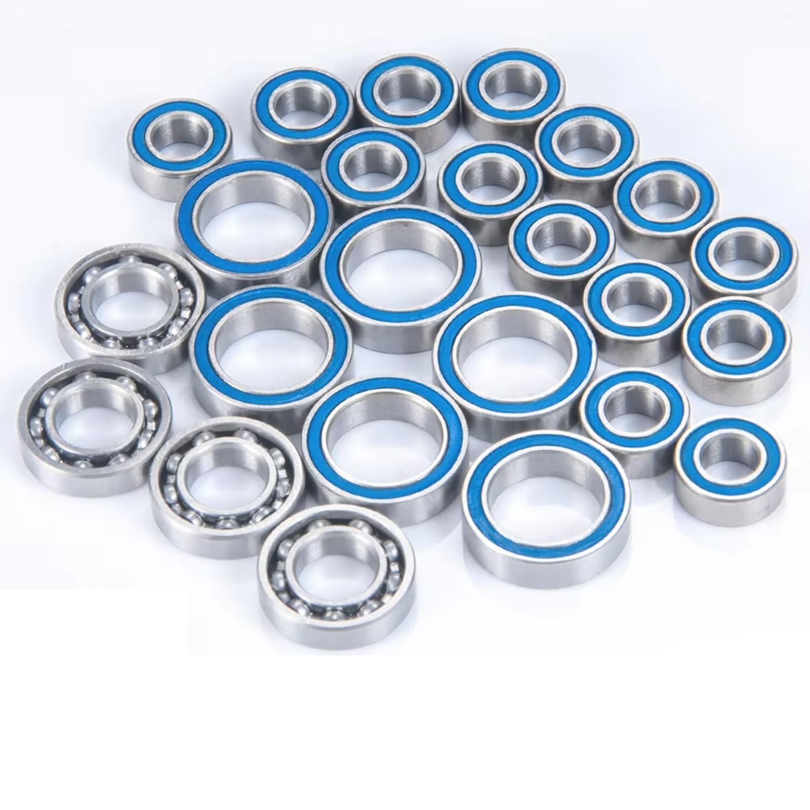 Rodamientos Bolas Rc Para Element Para Enduro Para Sendero 1/10 Kit 24 Bujes Rueda Con Rodamientos Sellados Goma Azul Coches Camiones Modelos RC
