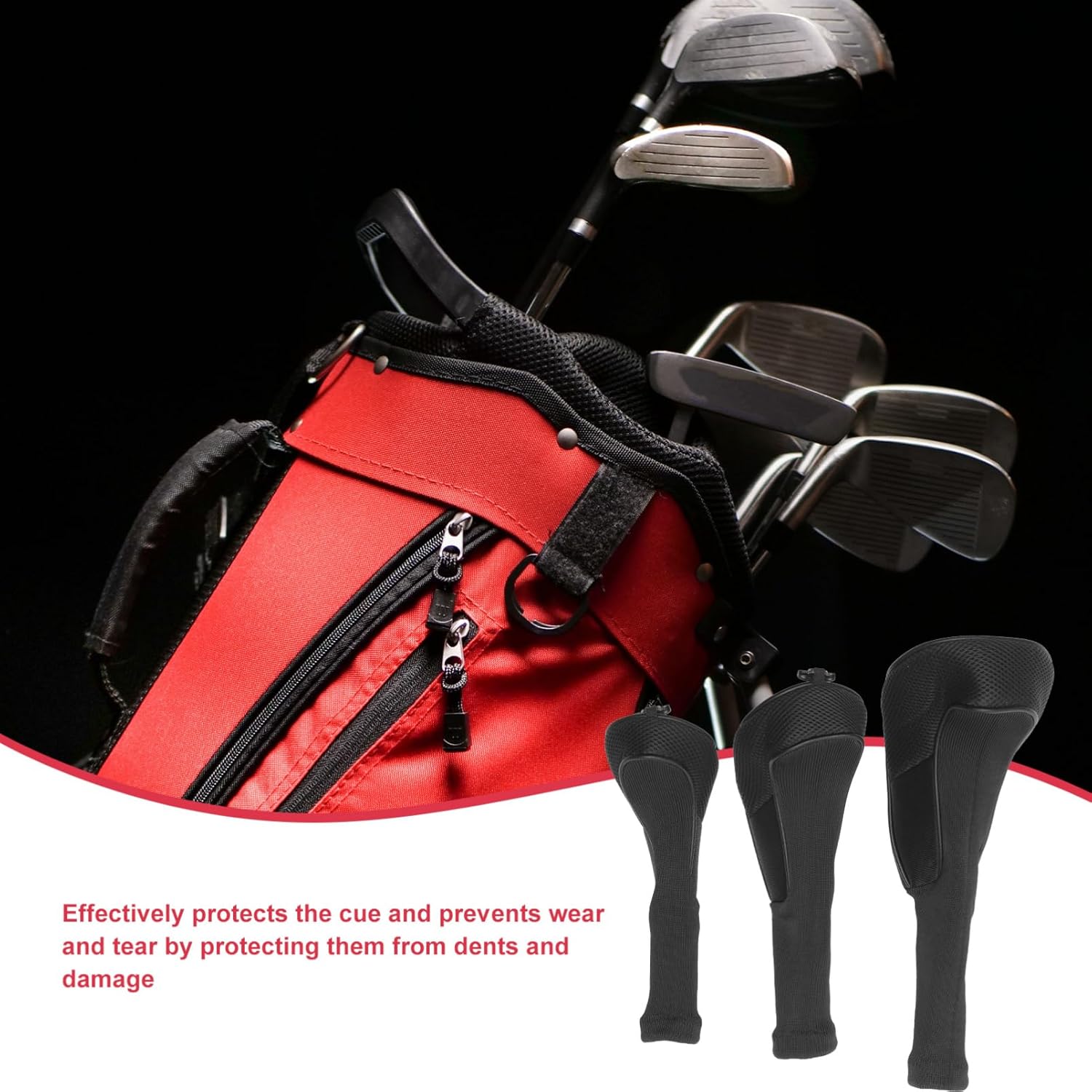 Sosoport 6pcs Mesh Putter Head Cover Golf Club Covers Golfing Accessories Putter Head for Woods