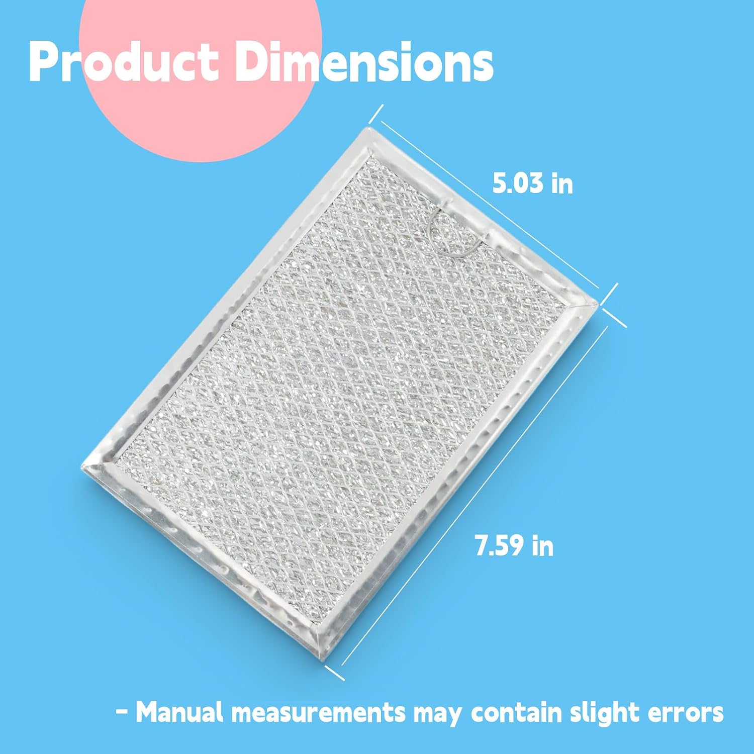 2Pcs Microwave Grease Filters Compatible with GE JVM7195SK6SS PNM9216SK5SS JVM7195EK5ES JNM7196DK5BB JVM7195DK5WW JNM7196SK6SS Microwave Oven Aluminum Filter Set Replacement Part