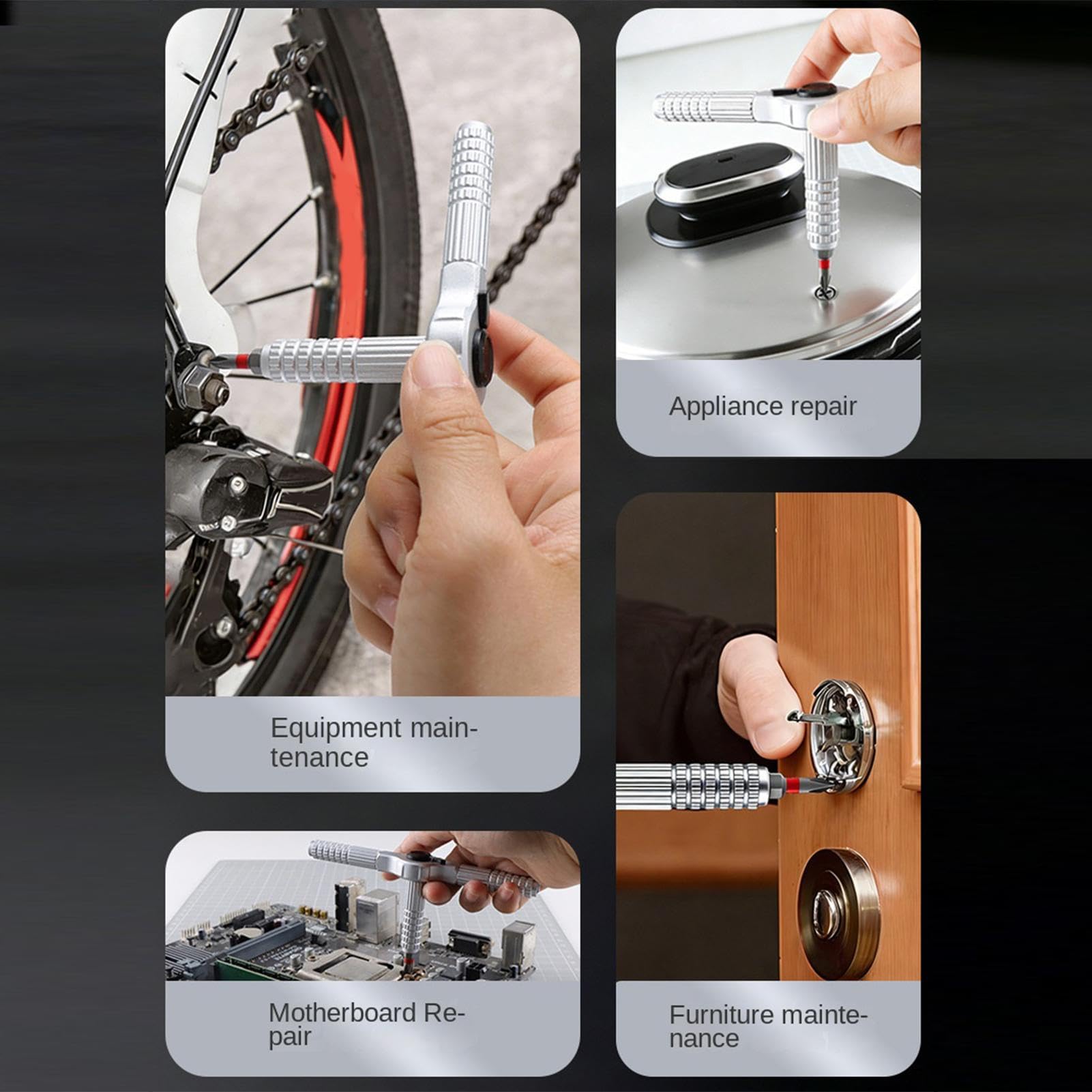 Komplet magnetycznych wkrętaków z grzechotką z rękojeścią T, 54 w 1 | Magnetyczny zestaw śrubokrętów Do Elektroniki, Projektów DIY, AGD, Mebli, Rowerów,