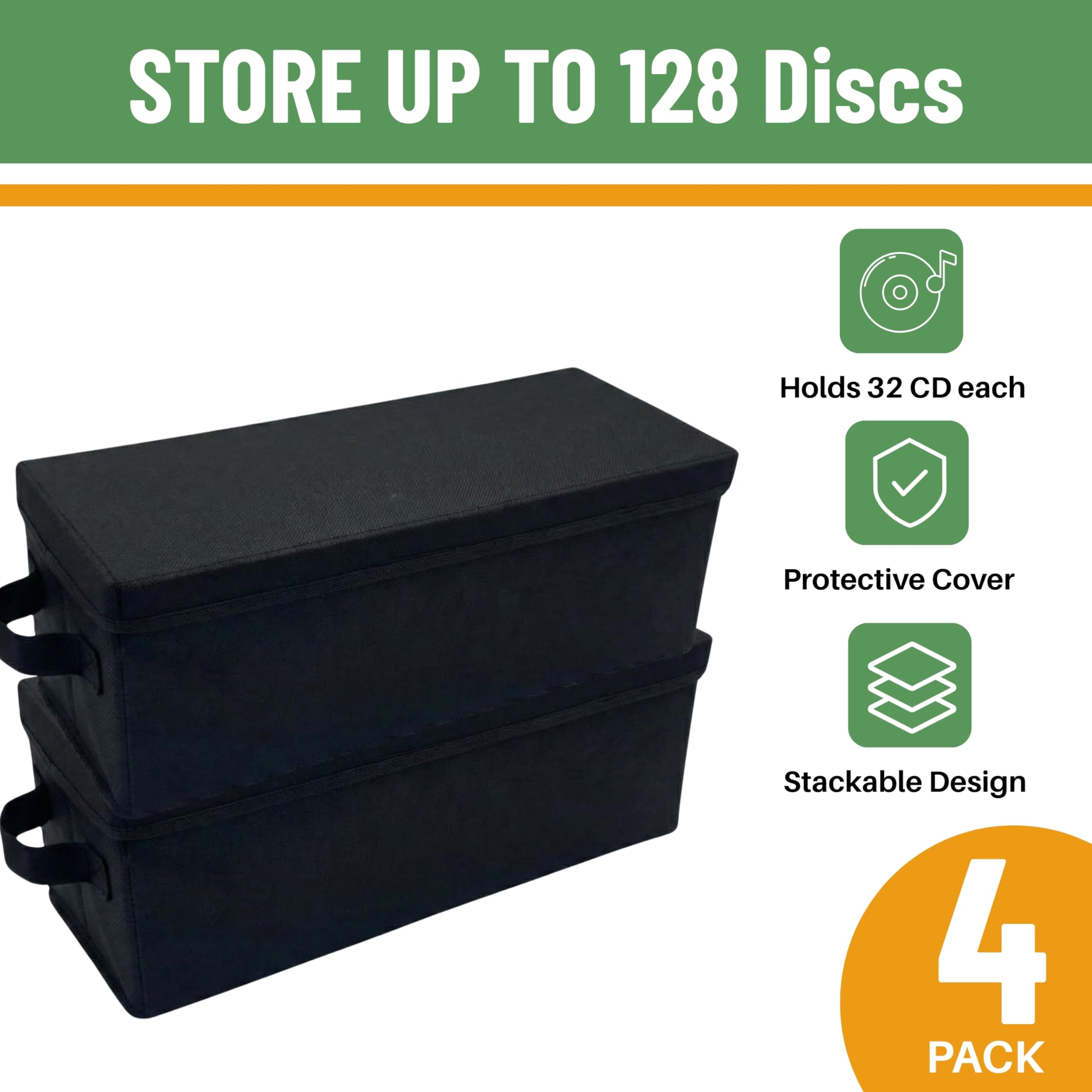 Amazon.com: Evelots CD Storage Boxes (4 Pack) Durable CD Case