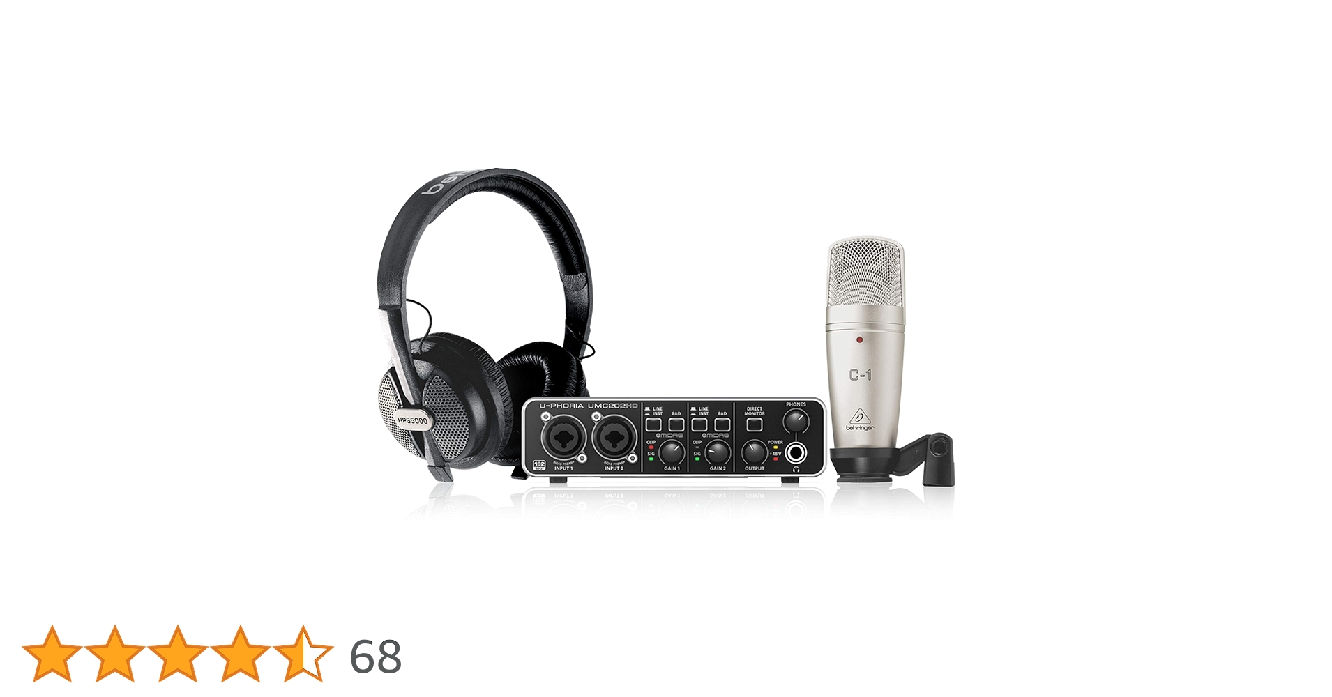 BehringerU-PHORIA STUDIO録音ポッドキャスティングバンドル Behringer U-Phoria Studio Recording/Podcasting Bundle