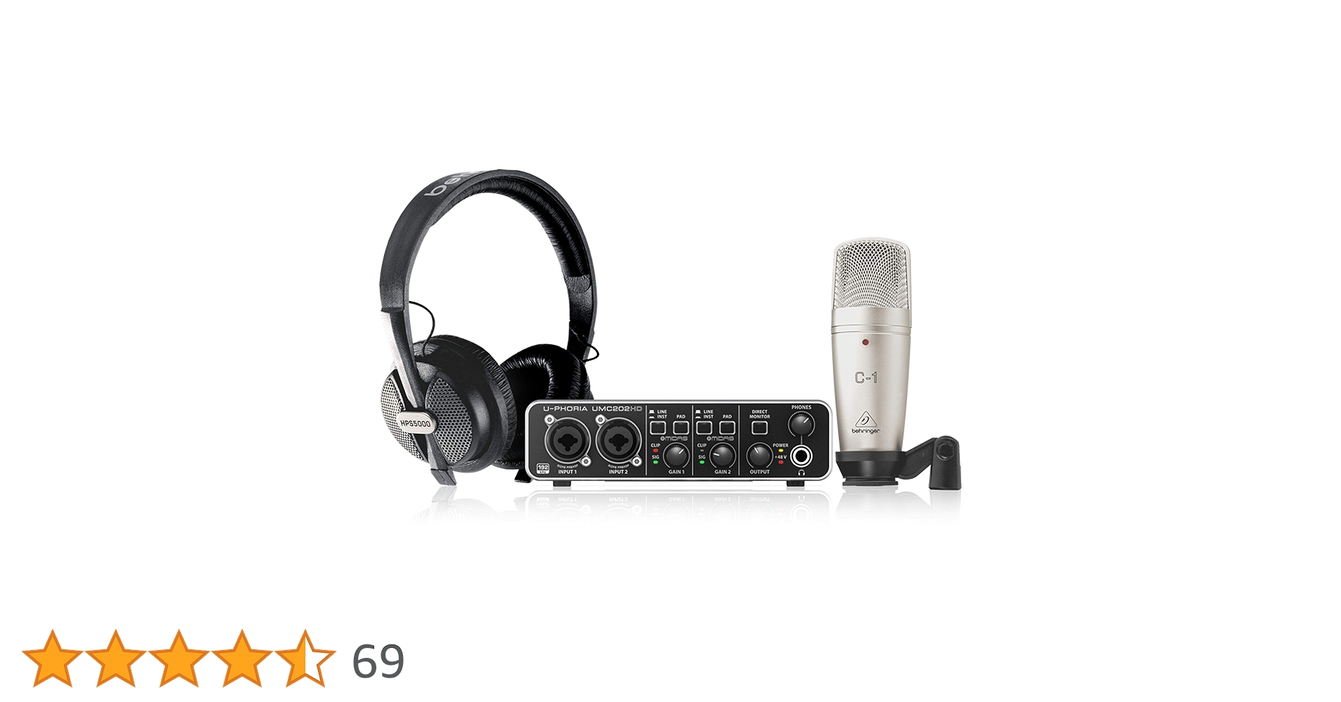 Amazon.co.jp: ベリンガー レコーディングバンドルセット U-PHORIA