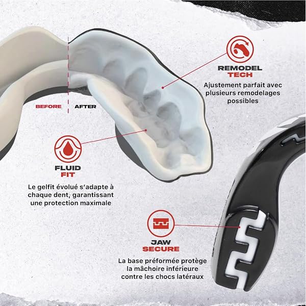 SAFEJAWZ Sport Protège-Dents/Gouttière Coque Dentaire Protege Dent. Protection intégrale pour Tous Les Sports, notamment Le Rugby, MMA, Hockey, Judo, Karate, Les Arts Martiaux et la Boxe - 3