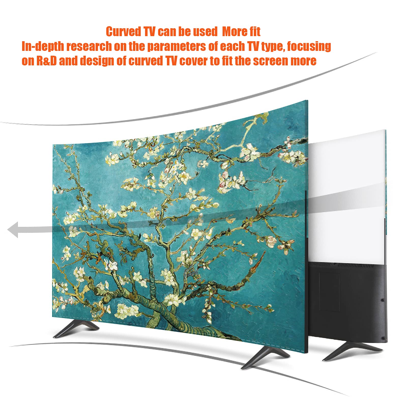 Amazon.co.jp: 70インチテレビカバーダストカバー、カバータイプ液晶