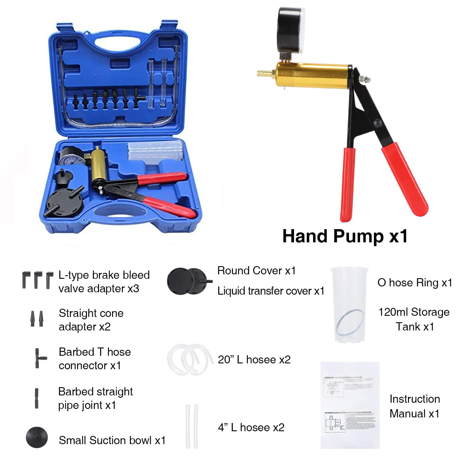QUNNIE Testeur de copression, kit d'outils de anoètre pour tester oto, voiture, voiture