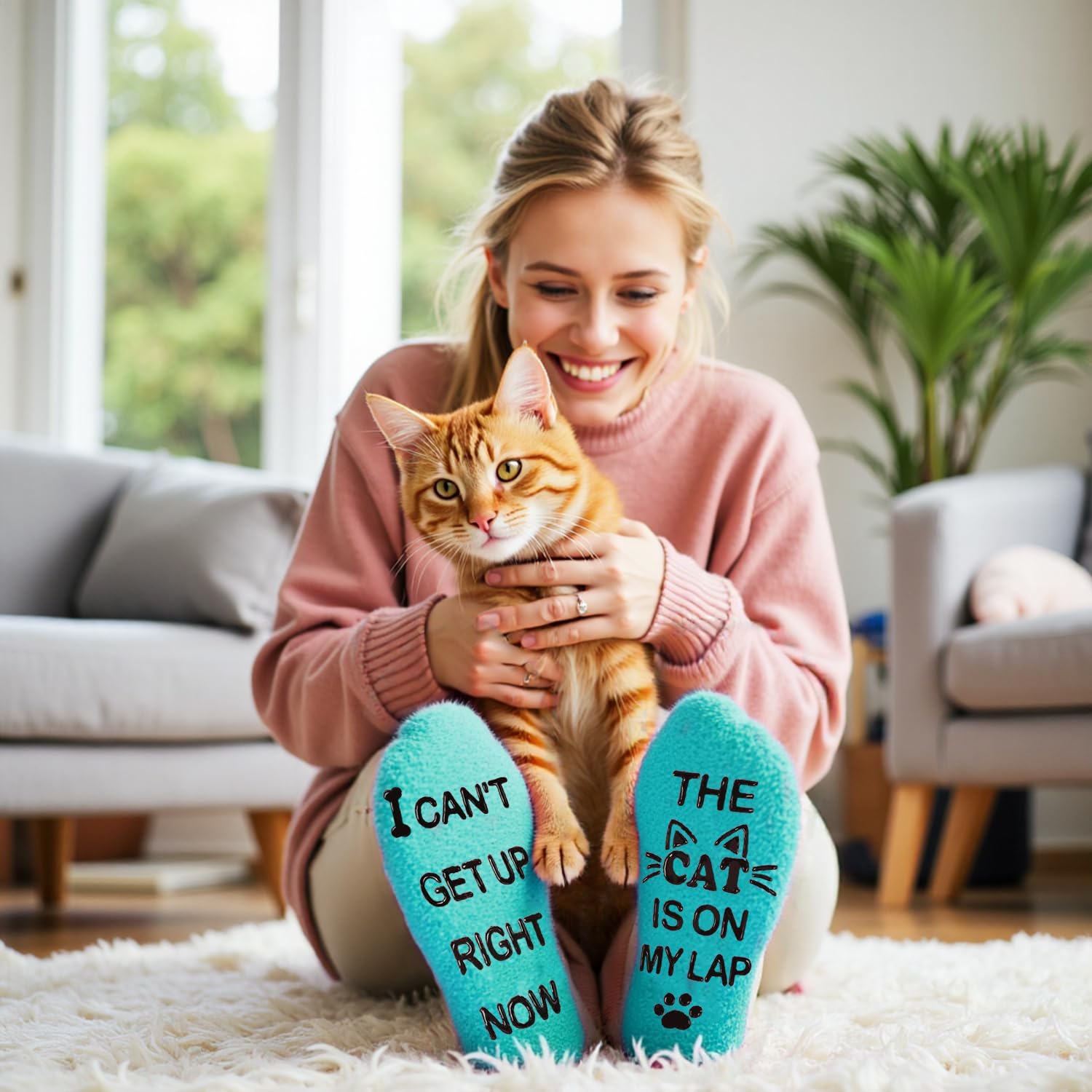 Bebila Valentines Day Gifts for Her Women Funny Socks for Cat Dad Mom Birthday Mothers Day Gifts for Men Women Cat Lovers - Image 2