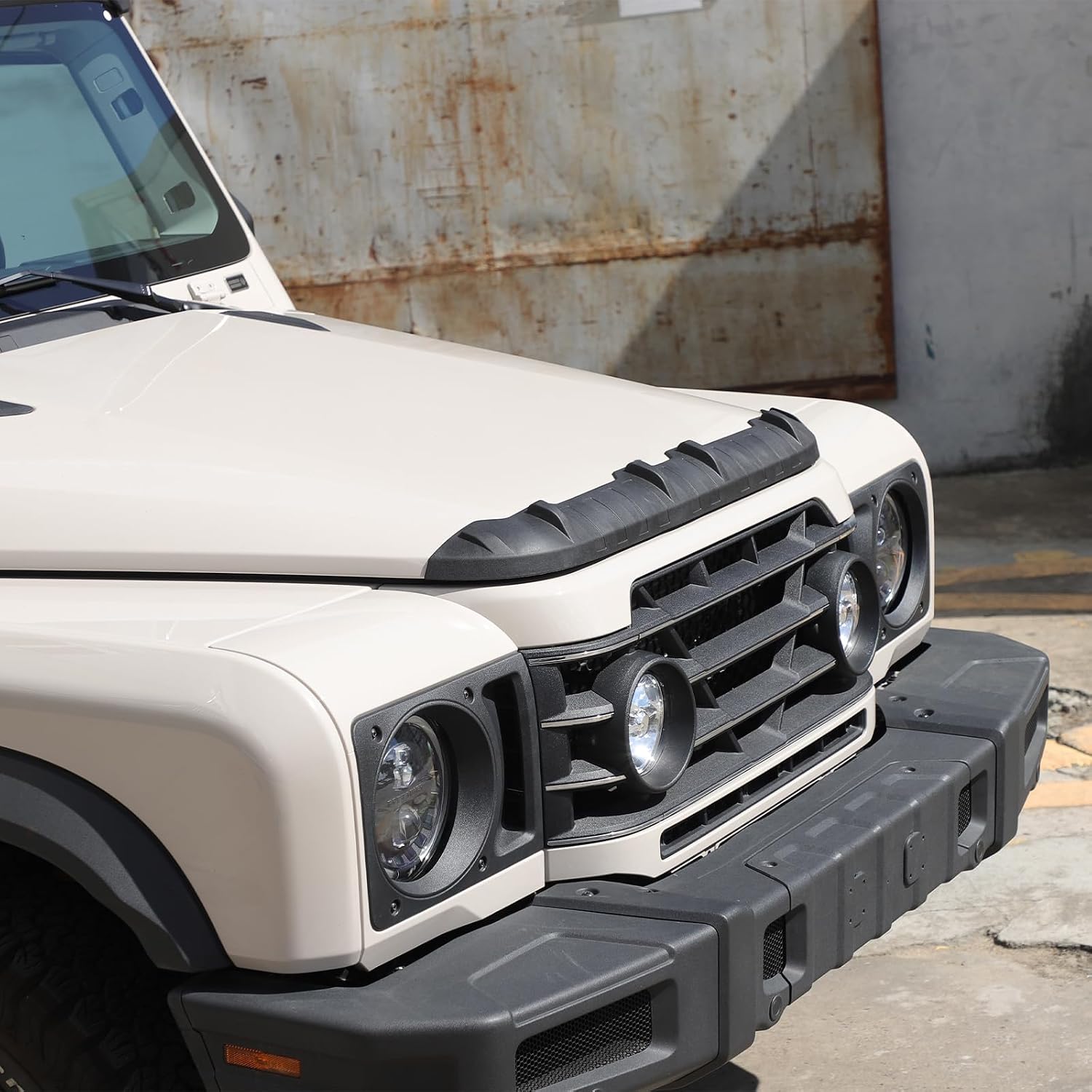 Hood Protector Compatible with INEOS Grenadier 2020-2024 2025+, Hood Deflector Shield TPE Exterior Accessories