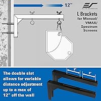 Vista 5 de Elite Screens VMAX Soportes en L para colgar de techo o pared, manual.